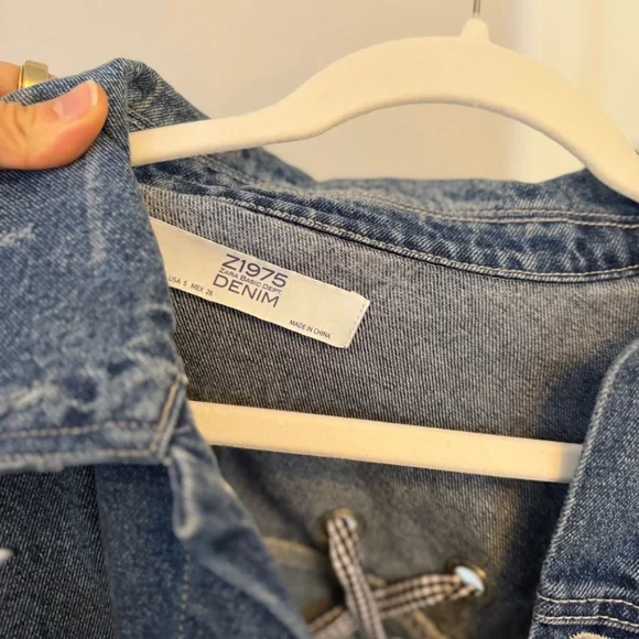 Zara Denim Jacket w Bows - Picture 3 of 4